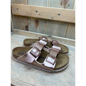 Birkenstock Womens Metallic Rose Gold Arizona Sandals EU34 220 Size 3
